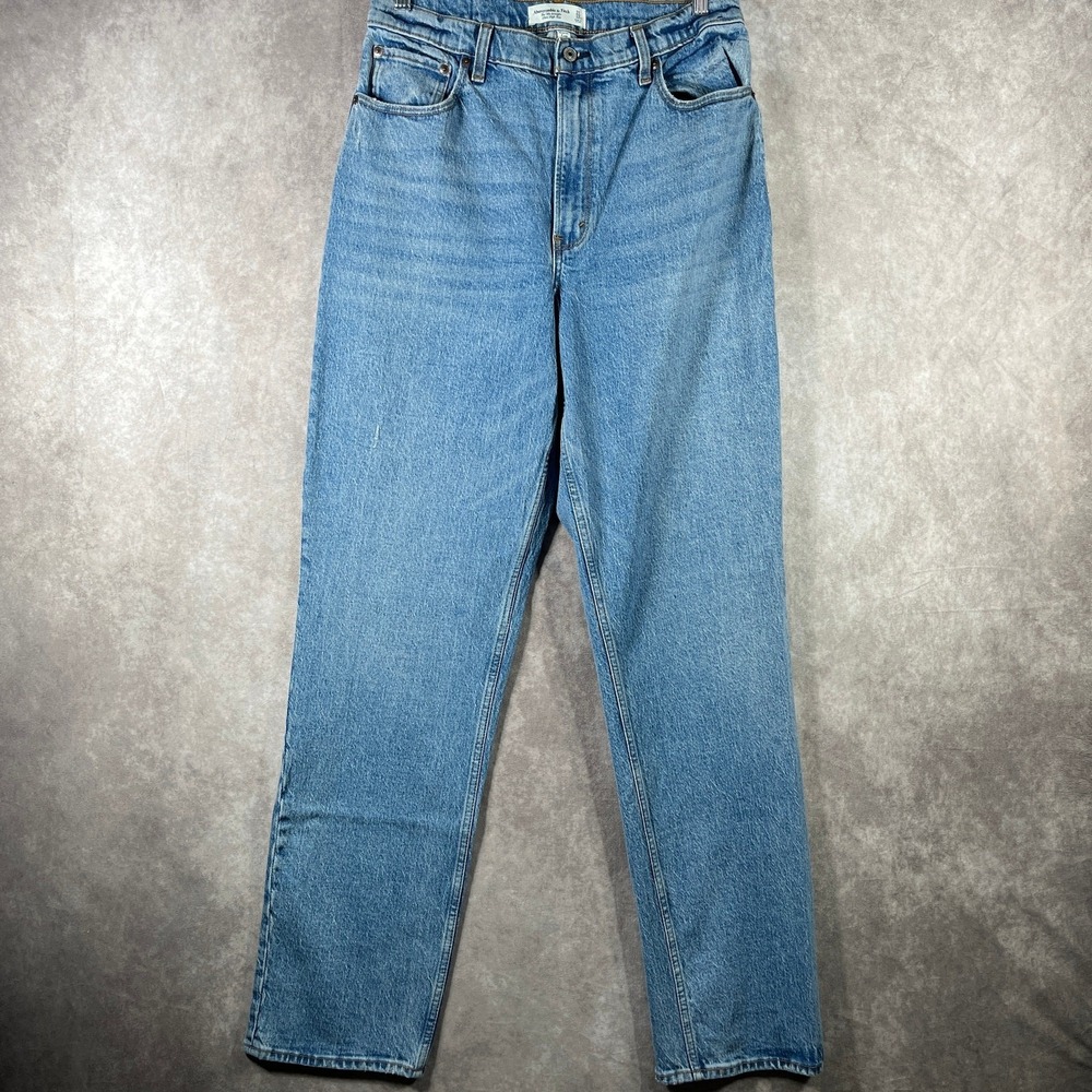 Abercrombie & Fitch The 90s Straight Jeans Womens 31X12 XL Denim Ultra High Rise